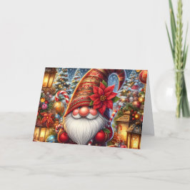 Fröhliche Gnom-Weihnachten Feiertagskarte