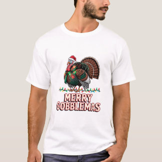 Fröhliche Gobblemas Lustiger Truthahn Feiertags Hu T-Shirt