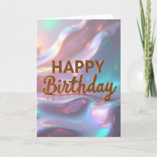 Fröhliche Goldene Glitzerkarte Karte