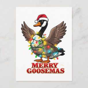 Fröhliche Goosemas Lustiges Weihnachtsgans Weihnac Feiertagspostkarte