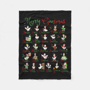 Fröhliche Goosmas Weihnachten Dummer Gans A bis Z Fleecedecke