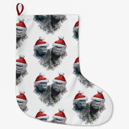 Fröhliche Gorilla-Weihnachten Großer Weihnachtsstrumpf