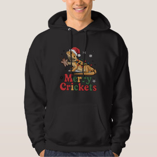 Fröhliche Grillen Eidechse Weihnachtslichter Hoodie