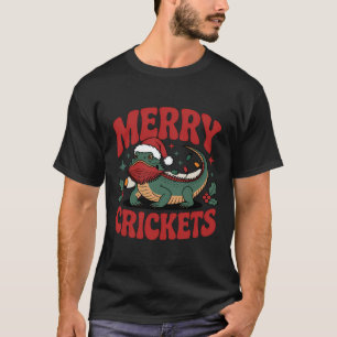 Fröhliche Grillen Reptil Weihnachtsdesign T-Shirt