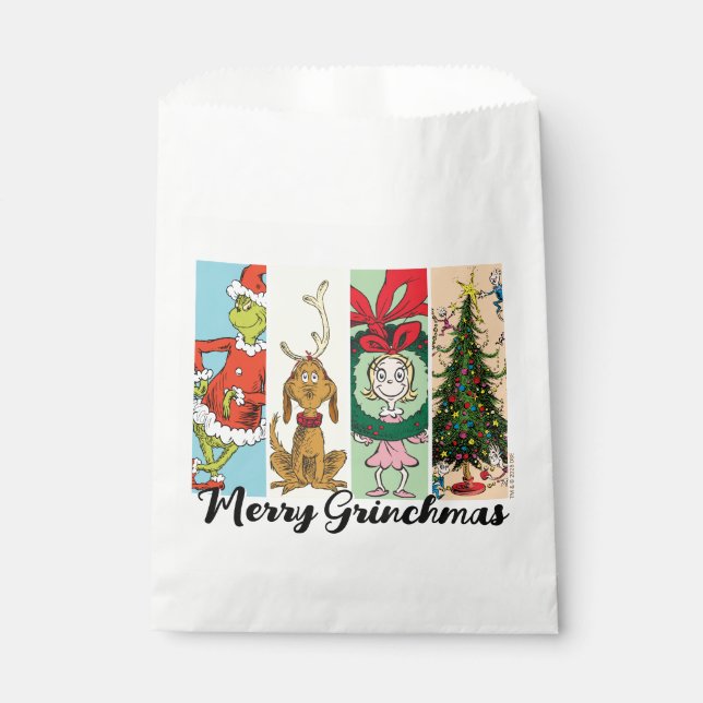 Fröhliche Grinchmas-Feier-Collage Geschenktütchen (Vorderseite)