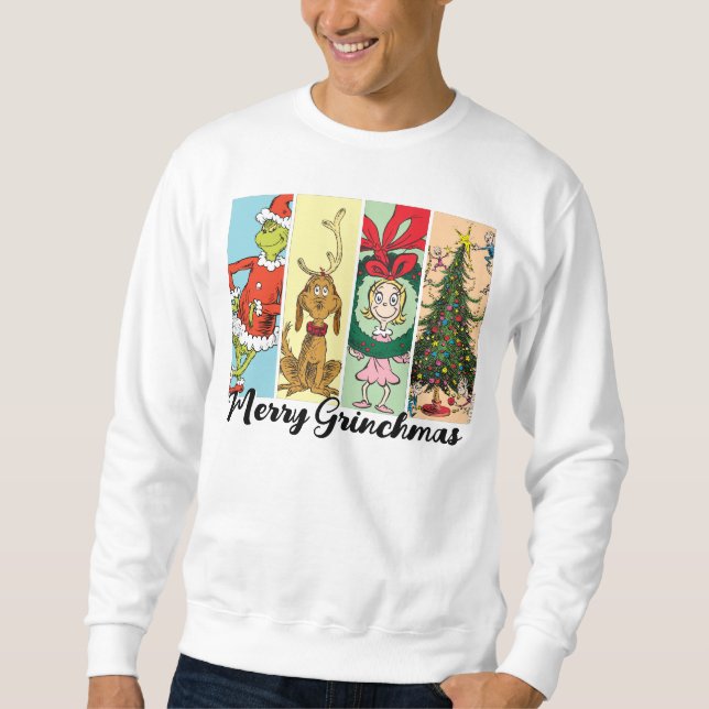 Fröhliche Grinchmas-Feier Collage Sweatshirt (Vorderseite)