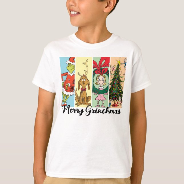 Fröhliche Grinchmas-Feierabend-Collage T-Shirt (Vorderseite)