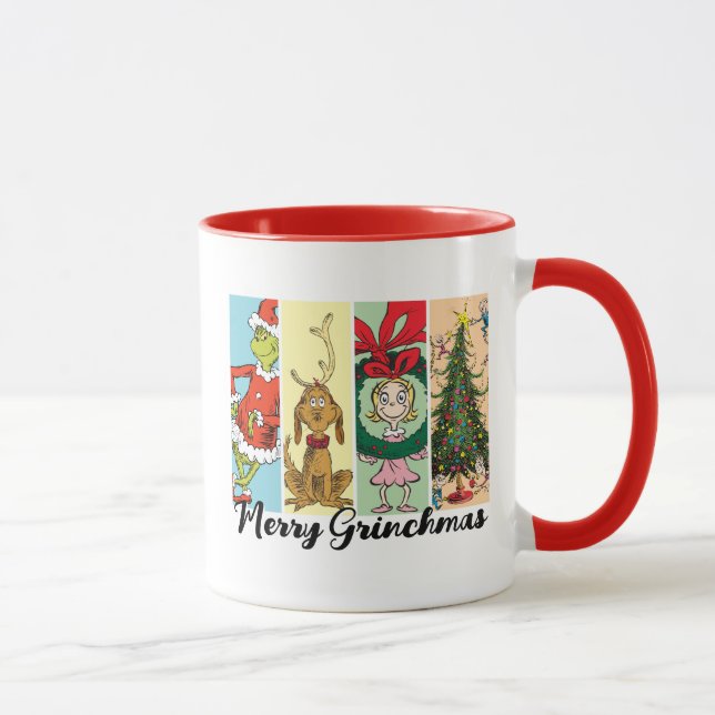 Fröhliche Grinchmas-Feierabend-Collage Tasse (Rechts)