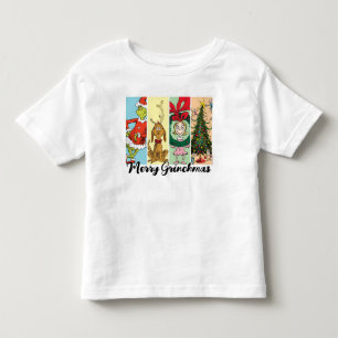 Fröhliche Grinchmas-Feiertag-Collage Kleinkind T-shirt