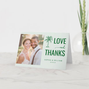 Fröhliche Grüne Palme Liebe Dankeskarte