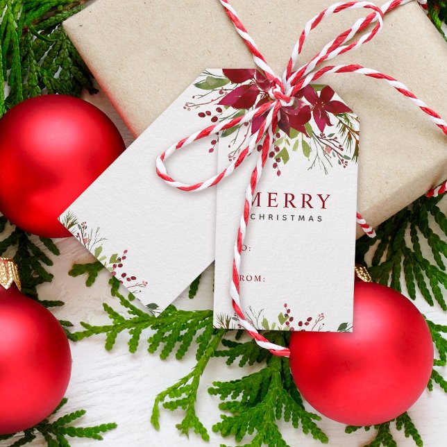 Fröhliche Grünen Frohe Weihnachten Geschenkanhänger (Von Creator hochgeladen)