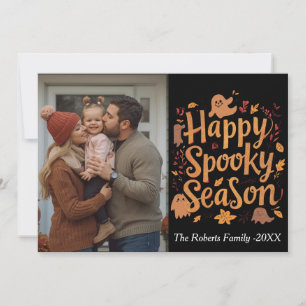 Fröhliche Grusel-Saison Familienfotokarte, Hallowe