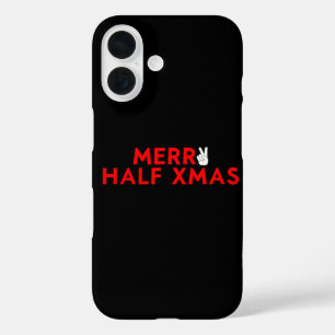 Fröhliche halbe Weihnachten - Lustige Weihnachten iPhone 16 Hülle