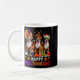 Fröhliche Hallothanksmas Boxer Hund Halloween Weih Kaffeetasse