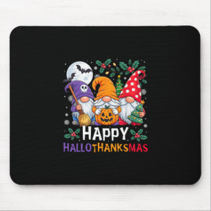 Fröhliche Hallothanksmas Gnome Halloween Erntedank Mousepad