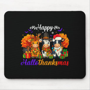 Fröhliche Hallothanksmas Kühe Geschenke für Landwi Mousepad