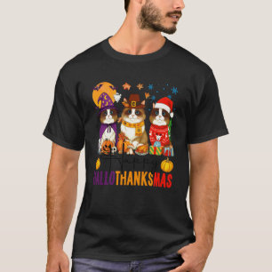 Fröhliche Hallothanksmas Ragdoll Katzen Halloween  T-Shirt