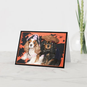 Fröhliche Halloween Cavalier King Charles Spaniel Karte