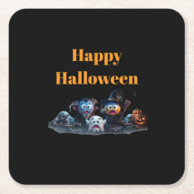 Fröhliche Halloween-Emoji-Servietten.