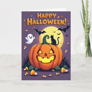 Fröhliche Halloween freundliche Gespenstkarte Karte