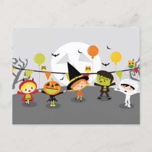 Fröhliche Halloween gefaltete Feiertagskarte Feiertagspostkarte
