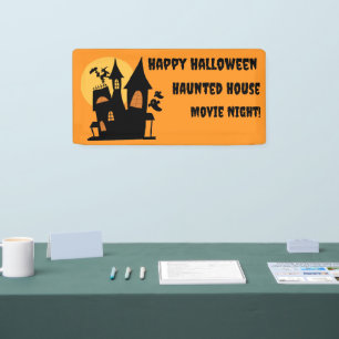 Fröhliche Halloween-Geisterfilm-Nacht Gruselig  Banner