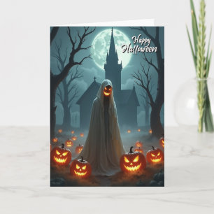 Fröhliche Halloween-Geisterkarte Karte