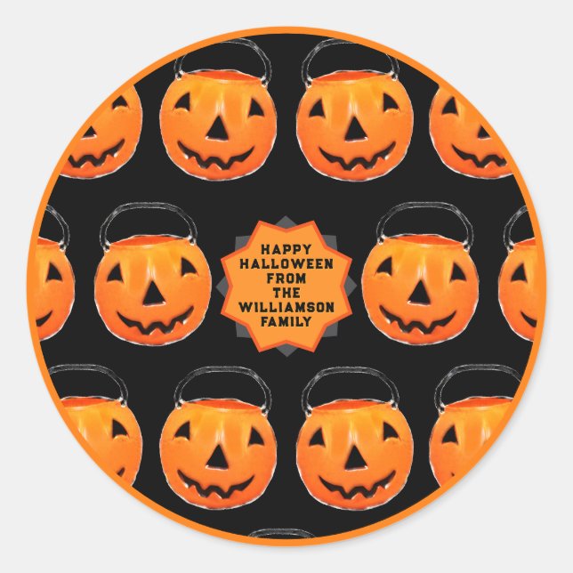 Fröhliche Halloween-Geschenkanhänger Runder Aufkleber (Vorderseite)