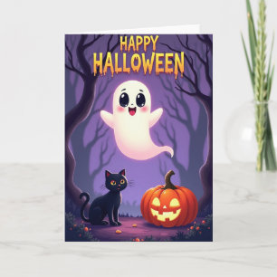 Fröhliche Halloween-Glühende-Geist-Karte Karte