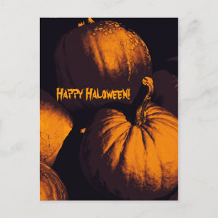Fröhliche Halloween-Grusel-Kürbis-Postkarte Postkarte