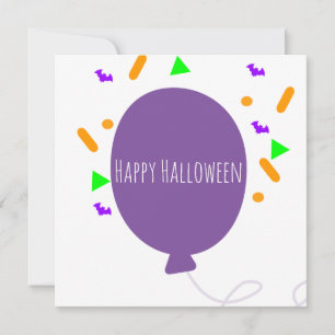Fröhliche Halloween-Grußkarte Ballonsprinkler Dankeskarte