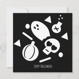 Fröhliche Halloween-Grußkarte Gruselige Sprinkle Dankeskarte