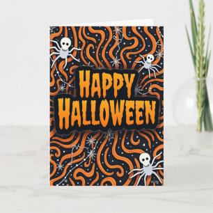 Fröhliche Halloween-Grußkarte Karte
