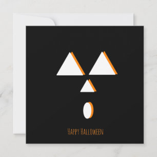 Fröhliche Halloween-Grußkarte Kürbisgesicht Spaß Dankeskarte