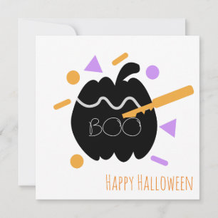 Fröhliche Halloween-Grußkarte Kürbisschnitzen Dankeskarte