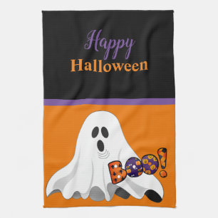 Fröhliche Halloween-Hausdekoration Geschirrtuch
