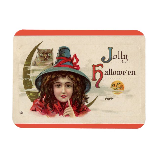Fröhliche Halloween-Hexen-Magnet Magnet (Horizontal)