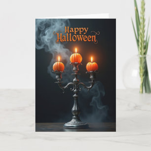 Fröhliche Halloween-Kandelaber-Karte Karte