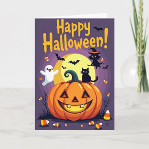 Fröhliche Halloween-Kandis-Karte Karte