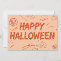 Fröhliche Halloween-Karte, minimalistisches modern