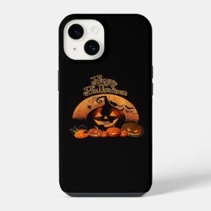Fröhliche Halloween-Katze Kürbis iPhone 14 Hülle