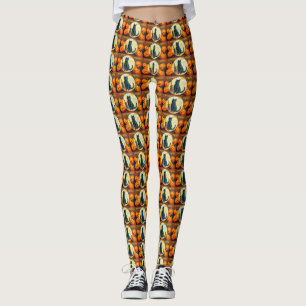Fröhliche Halloween-Katze Leggings