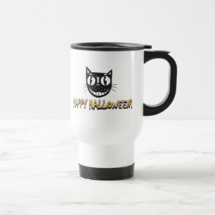 Fröhliche Halloween-Katze Reisebecher