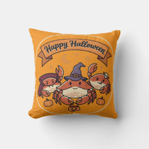 Fröhliche Halloween Krabben Kissen