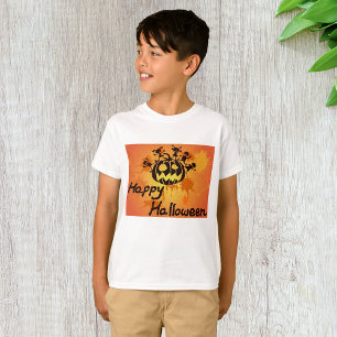 Fröhliche Halloween-Kürbis-Silhouetten-Illustratio T-Shirt
