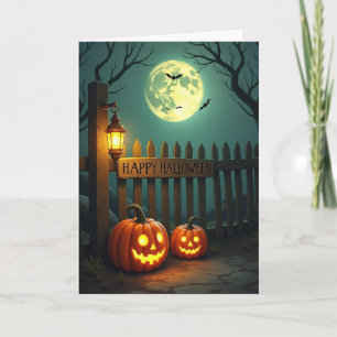Fröhliche Halloween-Mondnacht-Karte Karte