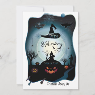 Fröhliche Halloween-Party "Süßes oder Saures" Magi Feiertagskarte