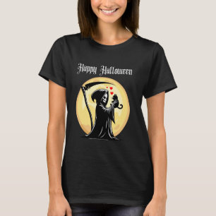 Fröhliche Halloween-Sense-Katze süß lustig T-Shirt