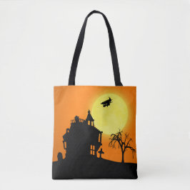 Fröhliche Halloween-Silhouette Landschaft
