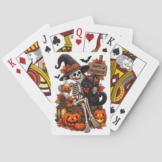 Fröhliche Halloween Spielkarten (Rückseite)